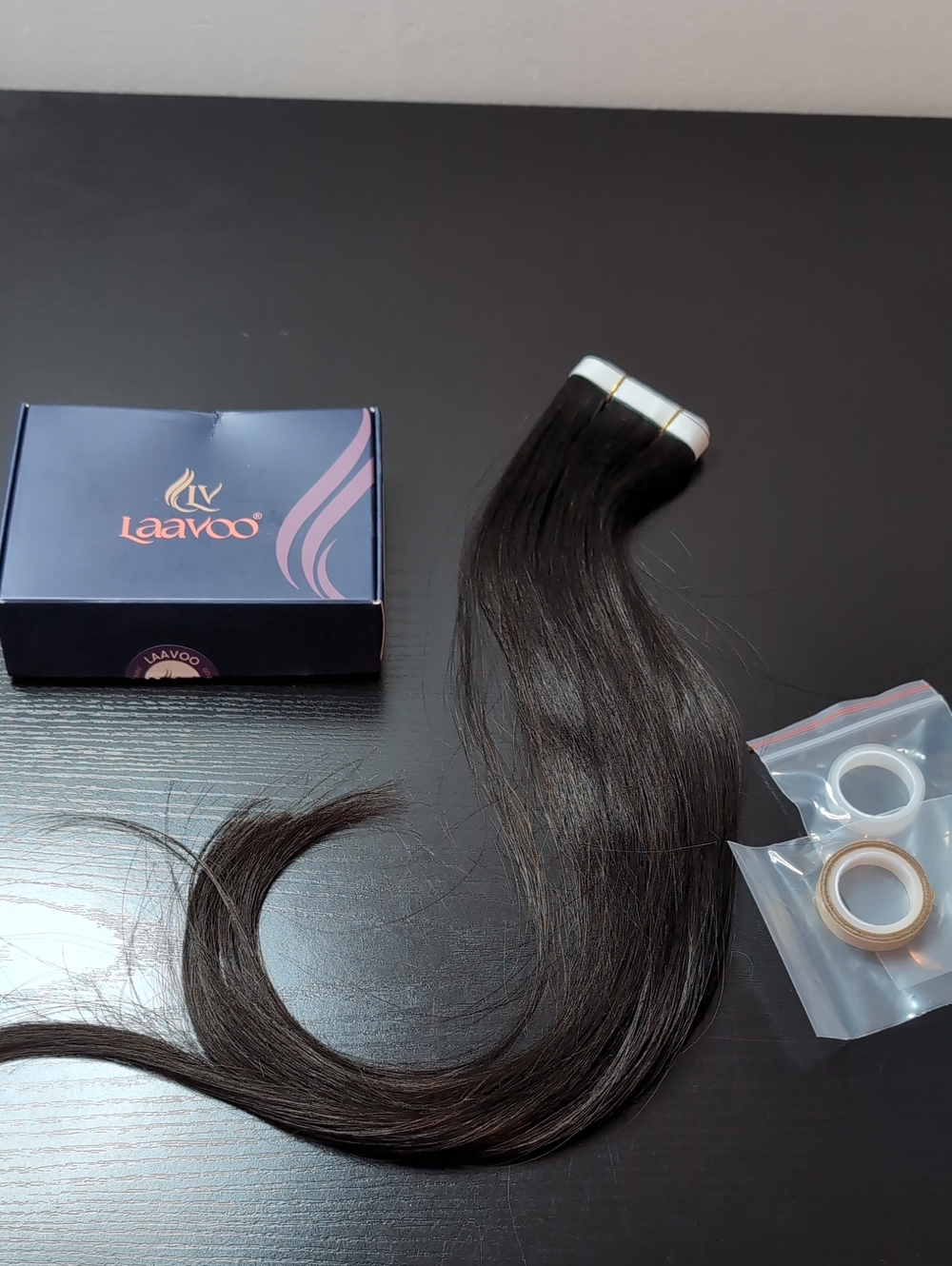 22 In 50 G Darkest Brown Long Left Tape In Human Hair Extensions